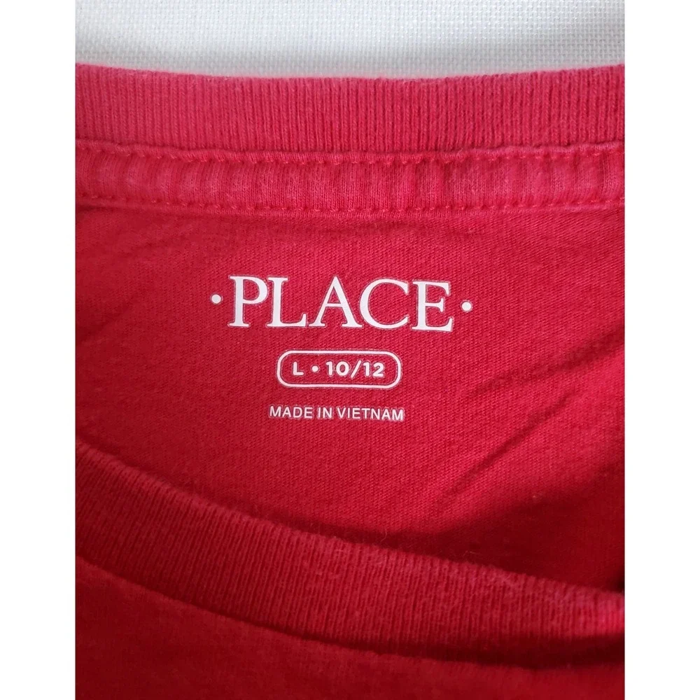 The Children's Place Red Long Sleeve #MerryDabMas-Boys‎ Size Large 10/12
